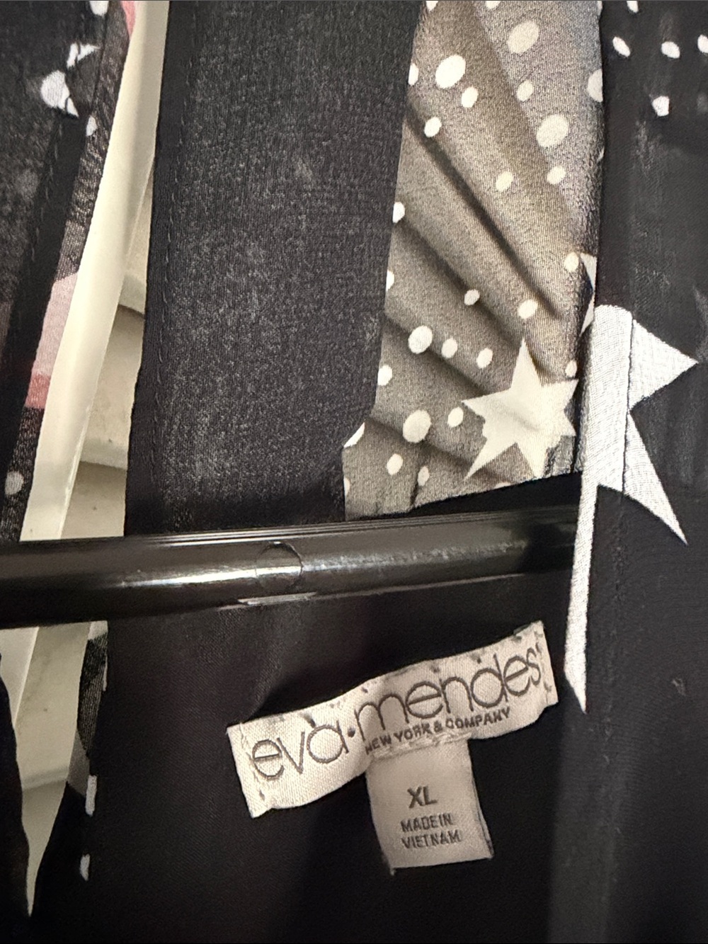 eva mendes for New York & Company Black Dress with Pink Star Print - Picture 4 of 4